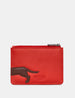 Dottie the Dachshund Red Leather Zip Top Purse