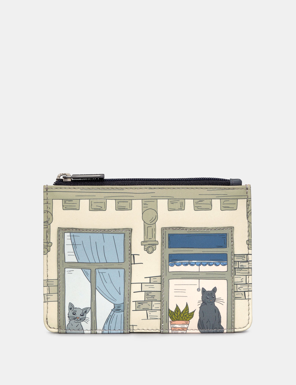 Purrfect Neighbours Zip Top Leather Purse