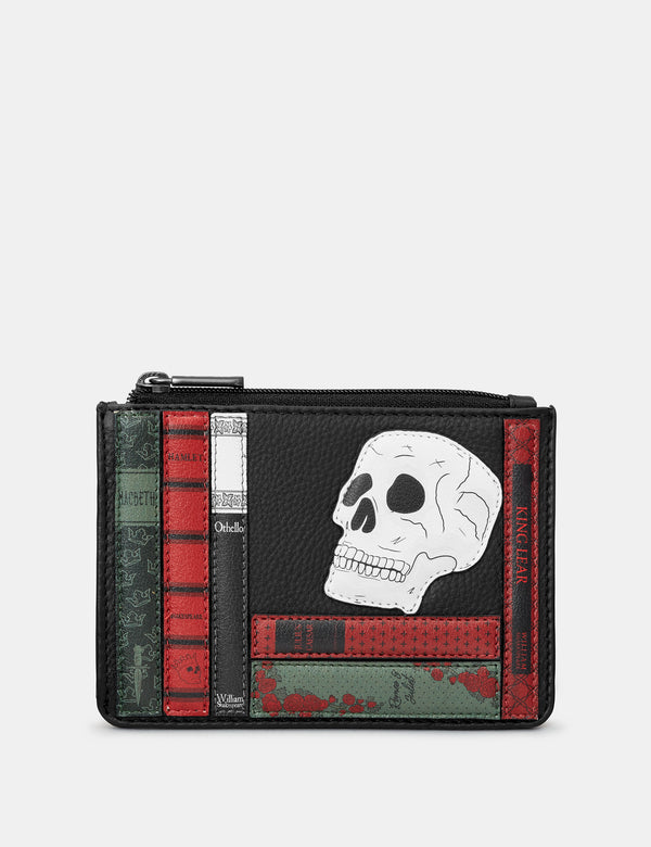 Shakespeare Bookworm Zip Top Leather Purse