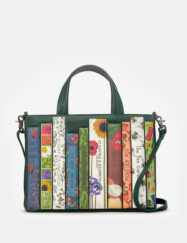 Green Fingers Bookworm Library Leather Grab Bag