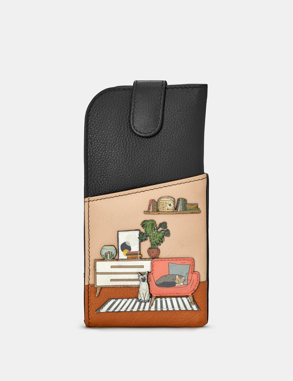 Cat Lounge Leather Glasses Case