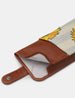 Sunflower Bloom Leather Glasses Case with Tab