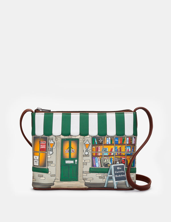 Curiosity Bookshop Leather Cross Body Bag