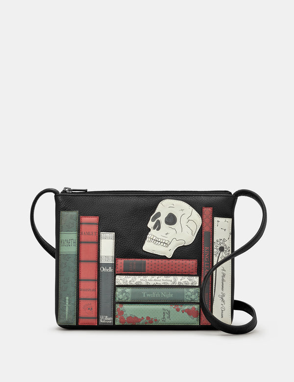 Shakespeare Bookworm Parker Leather Cross Body Bag