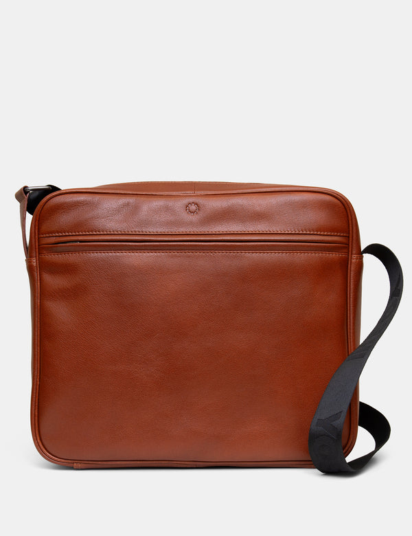 Ridgewood Brown Leather Messenger Bag
