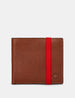 Two Fold East West Leather Wallet with Elastic