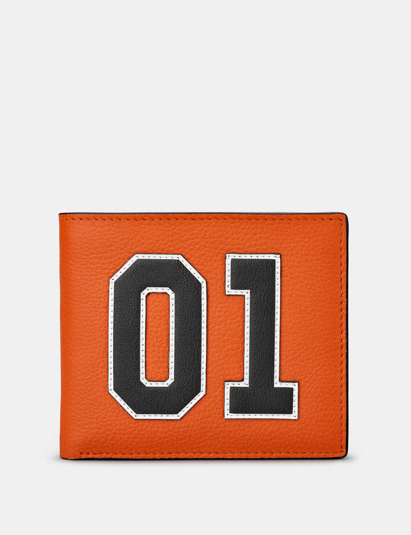 Car Livery No. 1 Orange and Black Leather Wallet