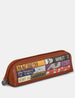 Shakespeare Bookworm Zip Top Leather Pencil Case