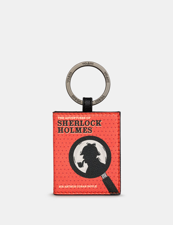 Sherlock Holmes Book Cover Vegan Leather Keyring