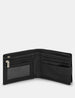 Black Leather Coin Pocket Wallet With Tab