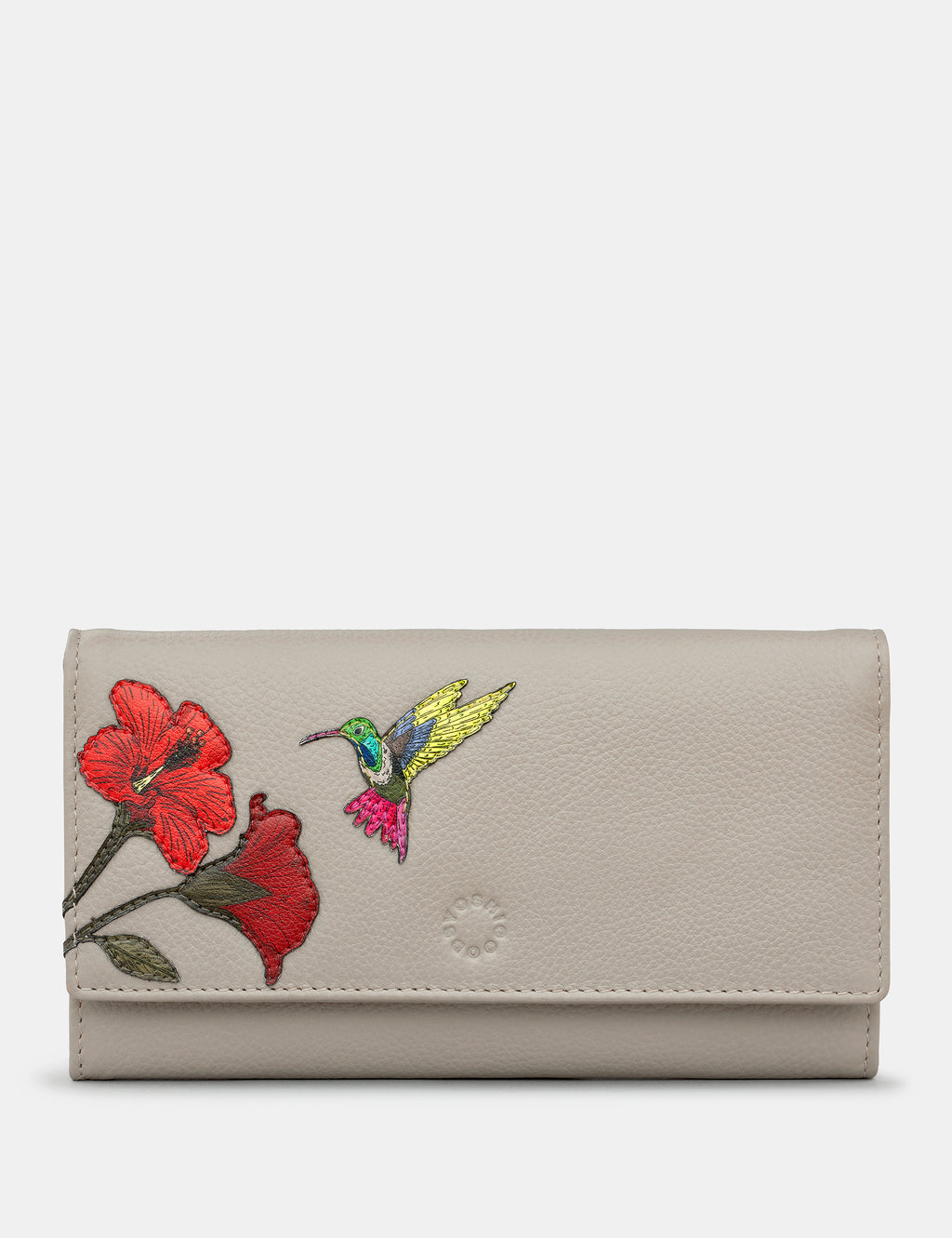 Petal & Feathers Hummingbird Flap Over Leather Purse