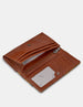 Sunflower Bloom Flap Over Leather Purse