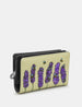 Bees Love Lavender Black Flap Over Leather Purse