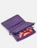 Bees Love Lavender Plum Flap Over Leather Purse