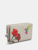 Petal & Feathers Hummingbird Flap Over Zip Round Leather Purse