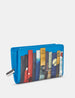 Cobalt Bookworm Library Zip Around Leather Purse