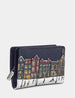 Magic of Winter Flap Over Zip Around Leather Purse