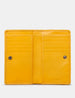 Yellow Bookworm Library Zip Around Leather Purse
