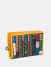 Yellow Bookworm Library Zip Around Leather Purse