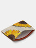 Sunflower Bloom Slim Leather Card Holder