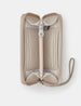 Jane Austen Bookworm Zip Round Warm Grey Leather Purse With Strap