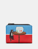 Cat & Fish Bowl Leather Flap Over Purse