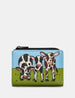 Moo Family Leather Flap Over Purse