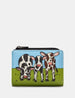 Moo Family Leather Flap Over Purse