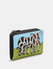 Moo Family Leather Flap Over Purse