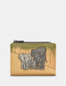 Elephant Family Leather Flap Over Purse