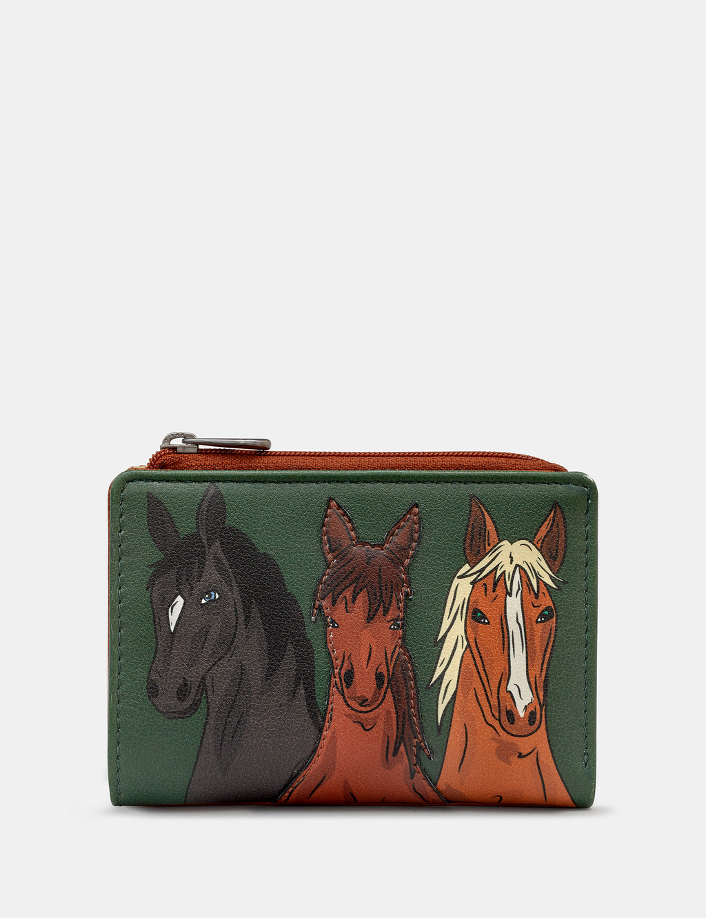 Herd of Horses Leather Flap Over Purse