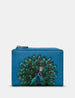Peacock Plume Leather Flap Over Purse