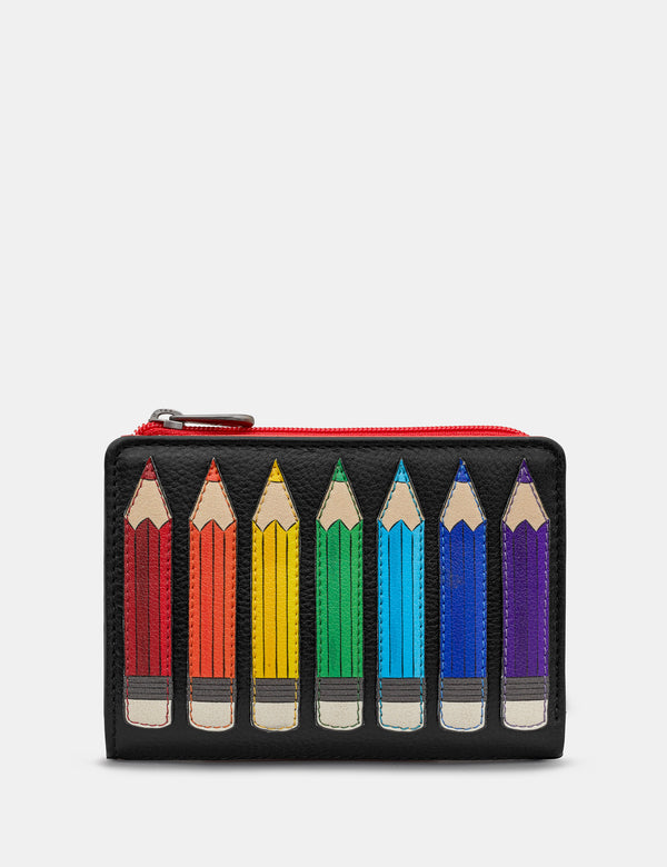 Pencils Leather Flap Over Purse