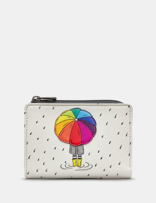 Rain, Rain Go Away Leather Flap Over Purse