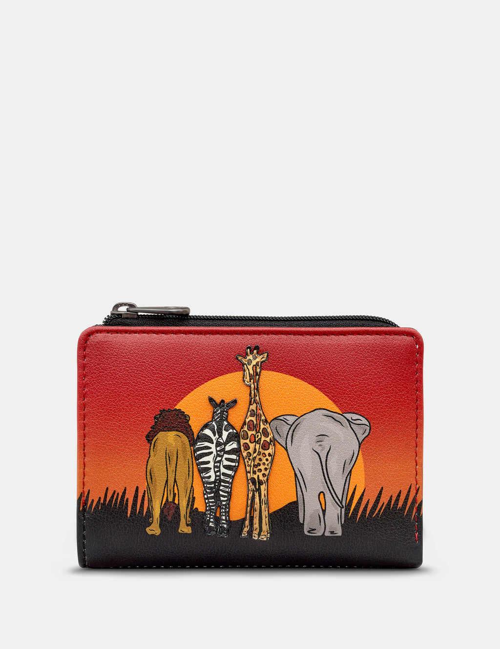 On Safari Leather Flap Over Purse