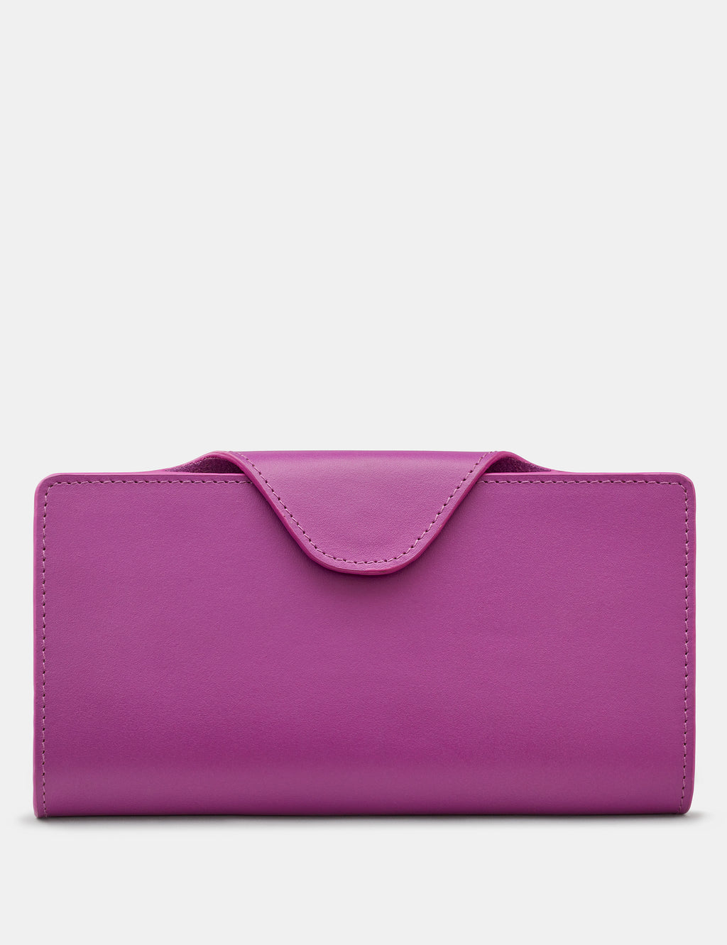 Purple Leather Satchel Purse with Tab