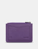 Bees Love Lavender Plum Zip Top Leather Purse