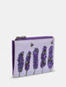 Bees Love Lavender Plum Zip Top Leather Purse