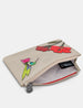 Petals & Feathers Hummingbird Zip Top Leather Purse