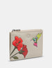 Petals & Feathers Hummingbird Zip Top Leather Purse