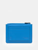 Bookworm Zip Top Blue Leather Purse