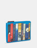 Bookworm Zip Top Blue Leather Purse