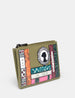 Jane Austen Bookworm Zip Top Olive Leather Purse