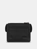 Max The Dog Zip Top Black Leather Purse