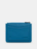 Peacock Plume Zip Top Leather Purse