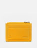 Bookworm Zip Top Yellow Leather Purse