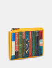 Bookworm Zip Top Yellow Leather Purse