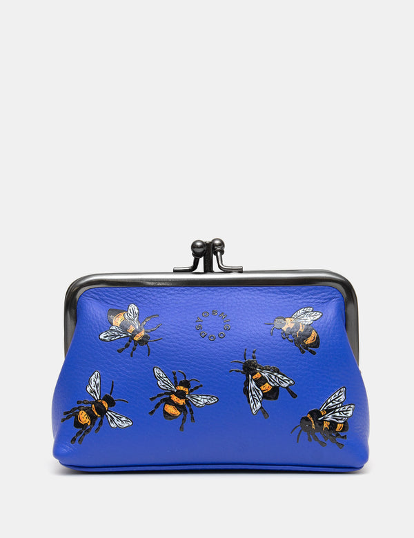 Sweet Bees Leather Triple Frame Purse