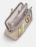 Jane Austen Grey Bookworm Leather Triple Frame Purse