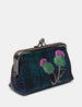 Highland Thistle Harris Tweed Leather Triple Frame Purse